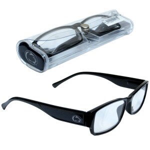 readers with case, black frames, Penn State Athletic Logo